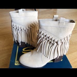 Sbicca Sound Fringe Booties
